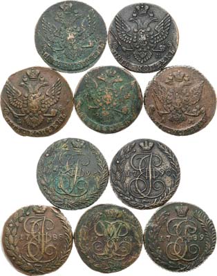 Лот №820, Сборный лот из 5 монет 1760-1795 гг.