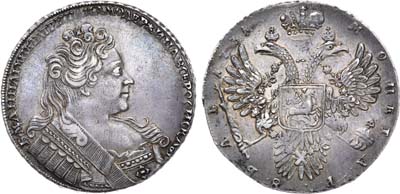 Лот №165, 1 рубль 1731 года.