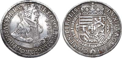 Лот №17,  Священная Римская империя. Австрия. Тироль. Эрцгерцог Леопольд V Габсбург. Талер 1632 года..