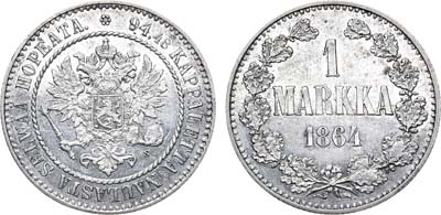 Лот №608, 1 марка 1864 года. S.