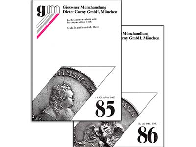 Лот №937,  Лот из 2-х аукционных каталогов фирмы Giessener Münzhandlung Dieter Gorny, Мюнхен..