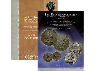 Лот №938,  Лот из 2-х аукционных каталогов американской фирмы Ira and Larry Goldberg Coins & Collectibles Inc..