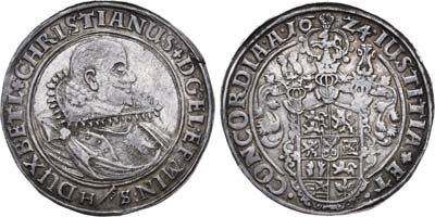 Лот №107,  Римская империя. Герцогство Брауншвейг-Люнебург. Герцог Кристиниан. Талер 1624 года.