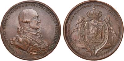 Лот №122,  Королевство Испания. Медаль 1789 года. Король Карл IV.