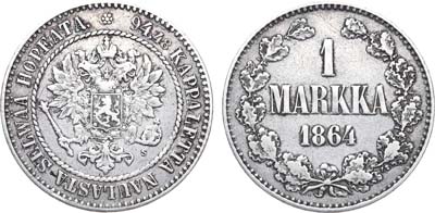 Лот №770, 1 марка 1864 года. S.