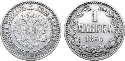 Лот №775, 1 марка 1866 года. S.