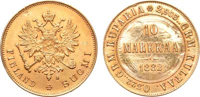 Лот №821, 10 марок 1882 года. S.