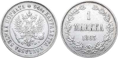 Лот №857, 1 марка 1893 года. L.