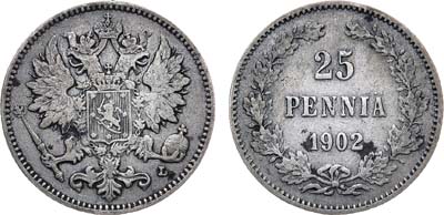 Лот №925, 25 пенни 1902 года. L.