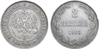Лот №933, 2 марки 1905 года. L.