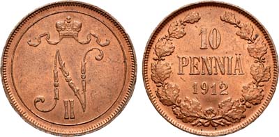 Лот №972, 10 пенни 1912 года.