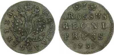 Лот №185, 1 грош 1759 года.