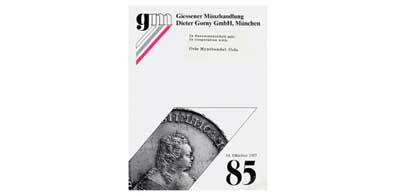 Лот №390, Gorny&Mosch Giessener Munzhandlung Dieter Gorny, Munchen. Auktion 85. Russland, slg. Heiberg.. 14 Oktober 1997 in Munchen.. 100 стр.