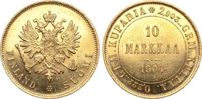 Лот №749, 10 марок 1904 года. L.