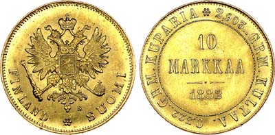 Лот №642, 10 марок 1882 года. S.