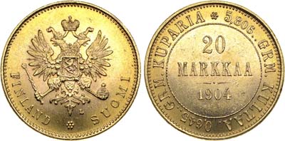 Лот №717, 20 марок 1904 года. L.