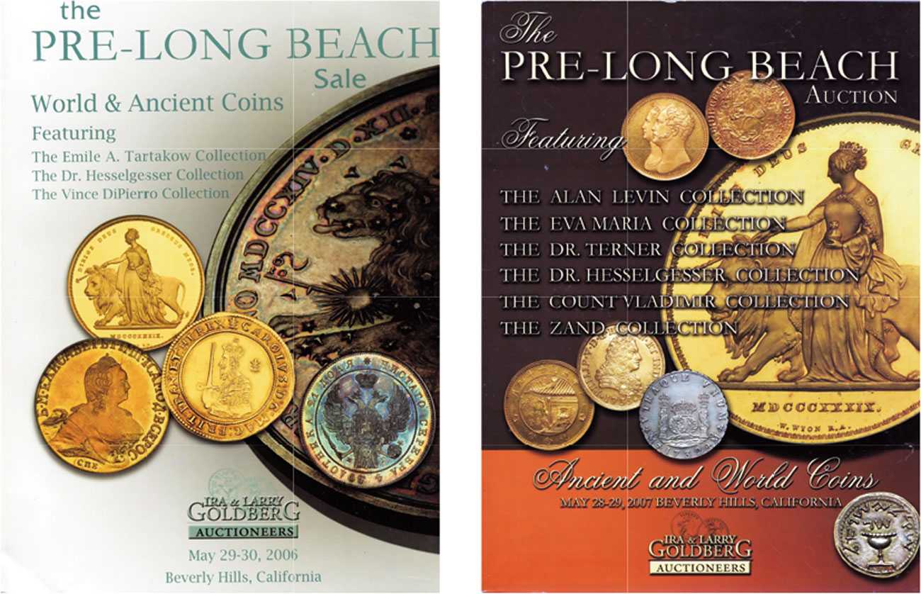 Лот №799, Ira&Larry Goldberg, Беверли Хиллс. Комплект из двух аукционных каталогов 29-30 мая 2006/ 28-29 мая 2007 года. World and Ancient Coins. The Dr. Hesselgesser Collection.