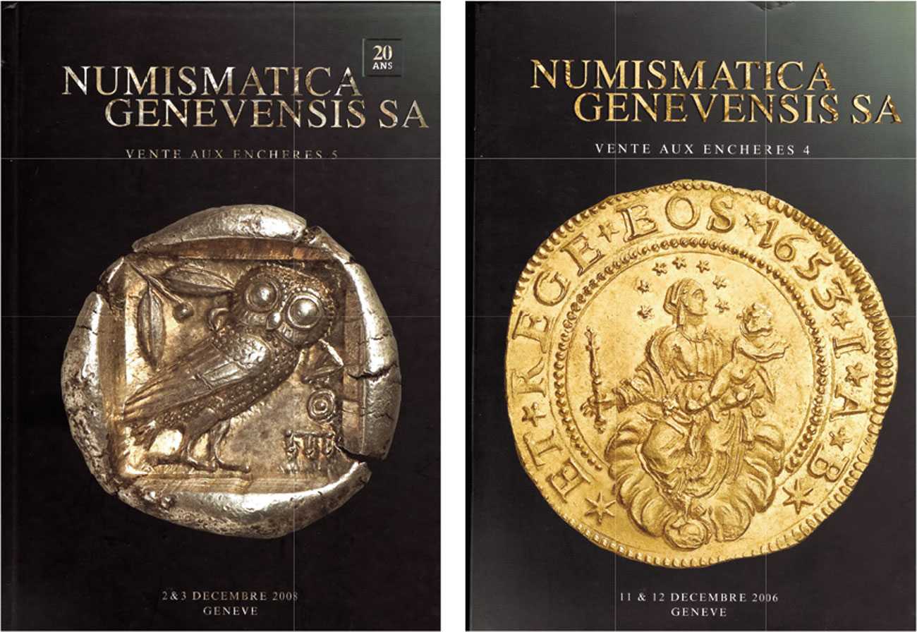 Лот №804, Numismatica Genevensis SA, Женева. Комплект из двух каталогов. 11-12 декабря 2006 / 2-3 декабря 2008 года. Каталоги аукционов №4 и №5.