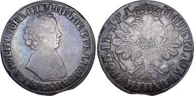 Лот №296, 1 рубль 1704 года.