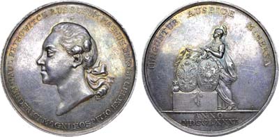 Лот №483, Медаль 1776 года. В память визита Великого Князя Павла Петровича в Берлин.
