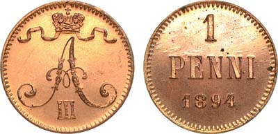 Лот №179, 1 пенни 1894 года.