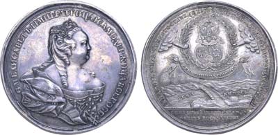 Лот №391, Медаль 1743 года. В память заключения мира со Швецией.