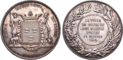 Лот №701, Медаль 1893 года. В память обмена визитами кораблей французского и российского военно-морских флотов (1891 и 1893 гг.).