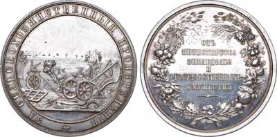 Лот №703, Медаль от Министерства земледелия и государственных имуществ 1894 года. 