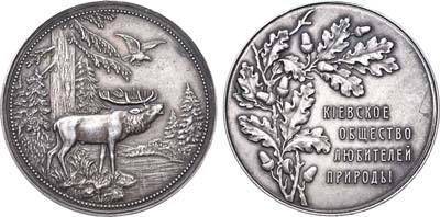Лот №734, Медаль 1907 года. Киевского общества любителей природы.