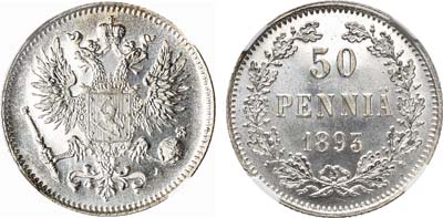 Лот №112, 50 пенни 1893 года. L.