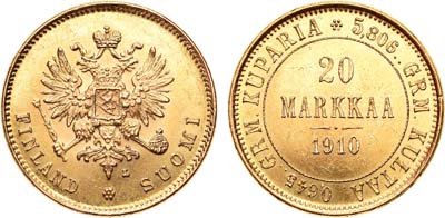 Лот №578, 20 марок 1910 года. L.