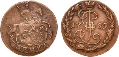 Лот №302, Денга 1789 года. ЕМ.