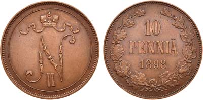 Лот №953, 10 пенни 1898 года.