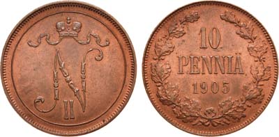 Лот №978, 10 пенни 1905 года.