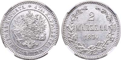Лот №135, 2 марки 1870 года. S.