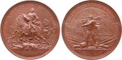 Лот №5, Медаль 1709 года. В память Полтавской битвы, из серии медалей на события Северной войны.