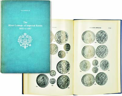 Лот №881, H.M. Severin Базель, 1965 года. The Silver Coinage of Imperial Russia 1682 to 1917. A compilation of all known types and varieties. (Серебряные монеты Императорской России с 1682 по 1917 годы)..