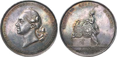 Лот №167, Медаль 1776 года. В память визита Великого Князя Павла Петровича в Берлин.