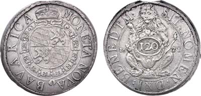 Лот №39, Талер (120 крейцеров). Герцогство Бавария. Максимилиан I. 1621 год