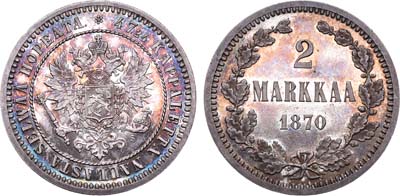 Лот №746, 2 марки 1870 года. S.