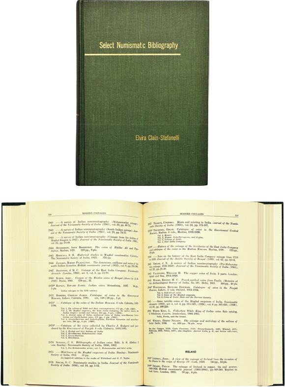 Лот №901, Elvira Clain-Stefanelli. Select Numismatic Bibliography. 1965. Stack's, Нью-Йорк. Библиография по нумизматике..