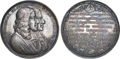 Лот №11,  Нидерланды. Медаль 1672 года в память убийства братьев де Витт.