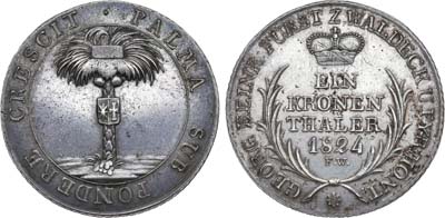 Лот №22,  Германия. Княжество Вальдек-Пирмонт. Князь Георг Генрих. Талер 1824 года.