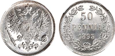 Лот №248, 50 пенни 1893 года. L.