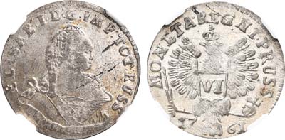 Лот №38, 6 грошей 1761 года.