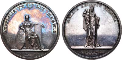 Лот №695, Медаль 1817 года. В память 300-летия Аугсбургского исповедания в Финляндии.