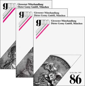 Лот №992, Лот из 3 аукционных каталогов фирмы Giessener Muenzhandlung Dieter Gorny.