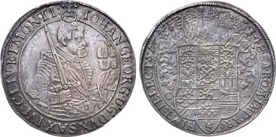 Лот №13,  Германия. Курфюршество Саксония. Курфюрст Иоганн Георг I. Талер 1648 года.