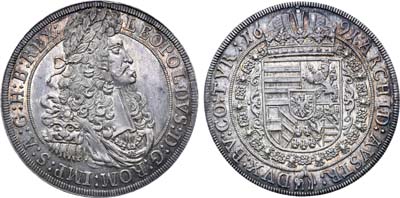 Лот №15,  Священная Римская Империя. Австрия. Император Леопольд I Габсбург. Талер 1691 года.