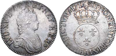 Лот №17,  Франция. Людовик XV. Экю 1716 года.